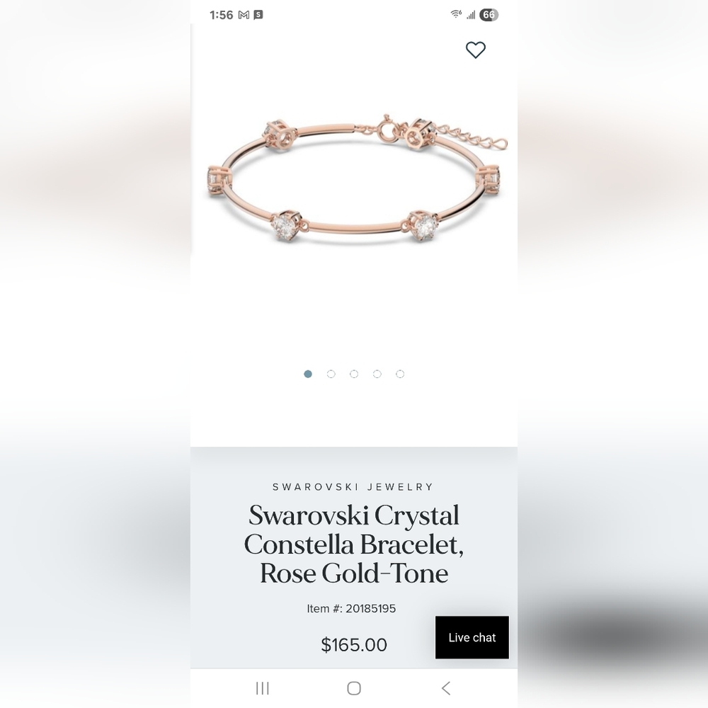 Swarovski Rose Gold Bracelet with Clear Crystals